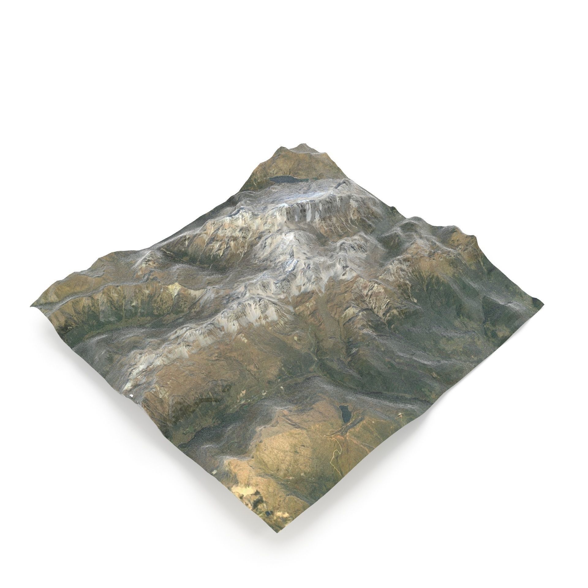 Dolomite Mountain Terrain 01 - High and Low Poly Versions 3D model_44