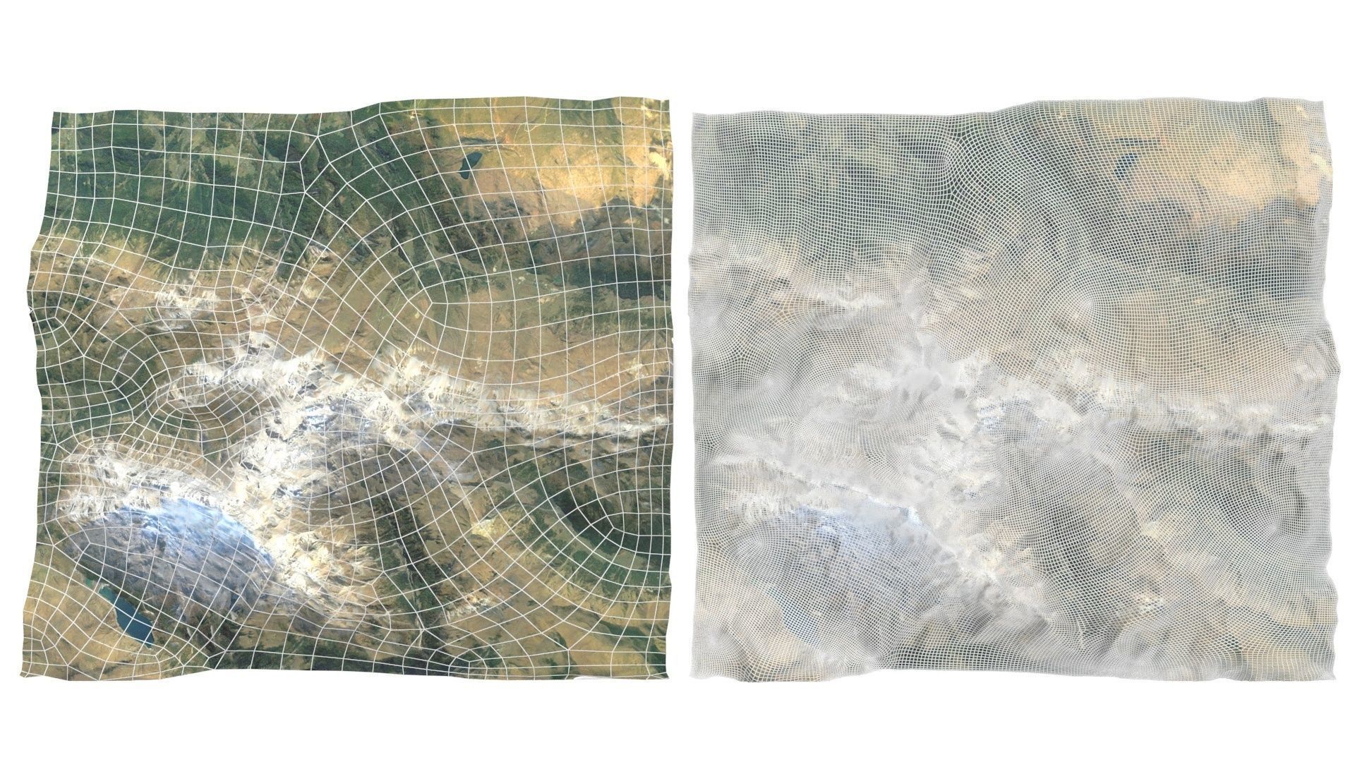 Dolomite Mountain Terrain 01 - High and Low Poly Versions 3D model_1