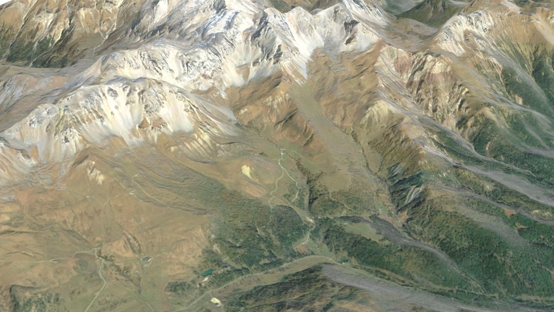 Dolomite Mountain Terrain 01 - High and Low Poly Versions 3D model_17