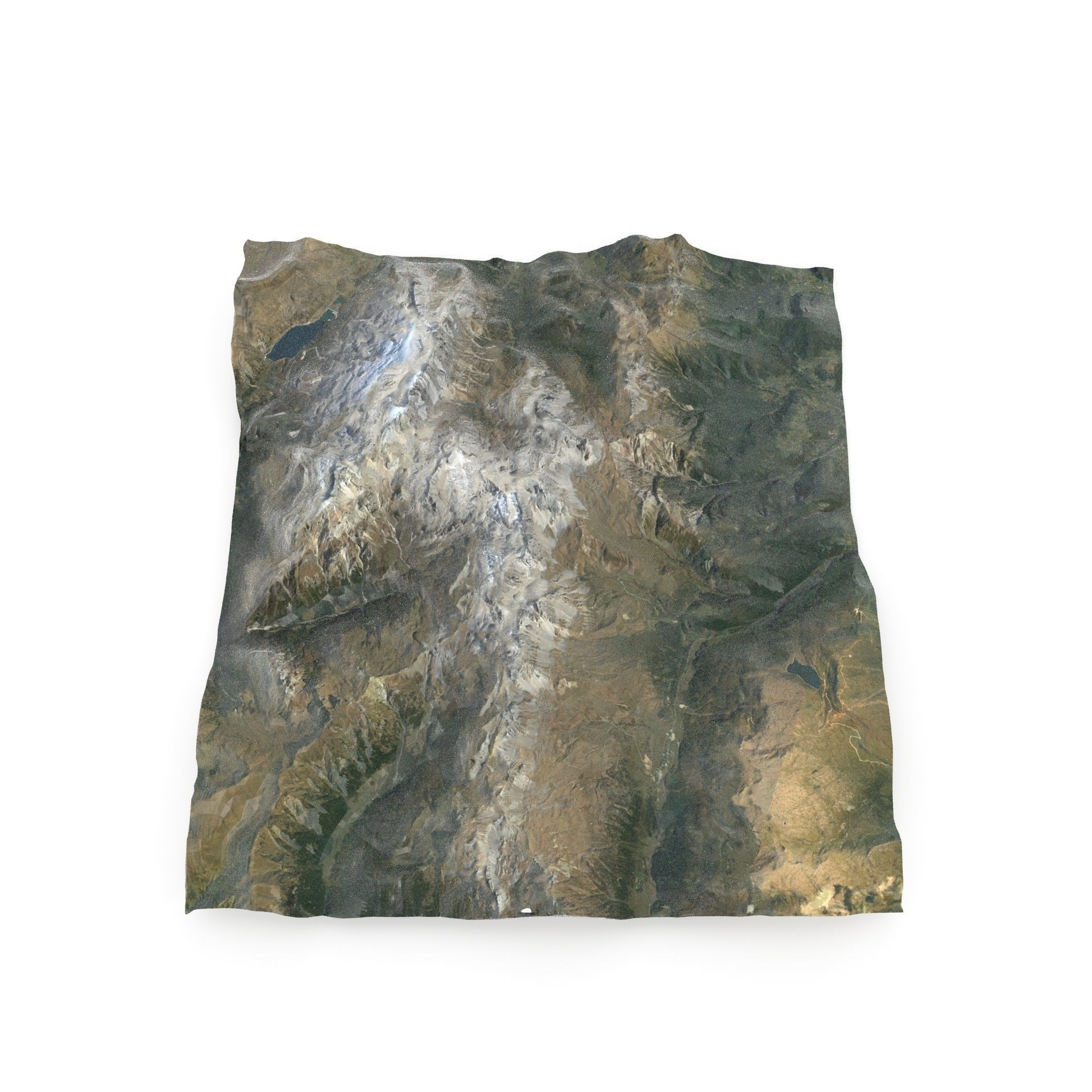 Dolomite Mountain Terrain 01 - High and Low Poly Versions 3D model_45