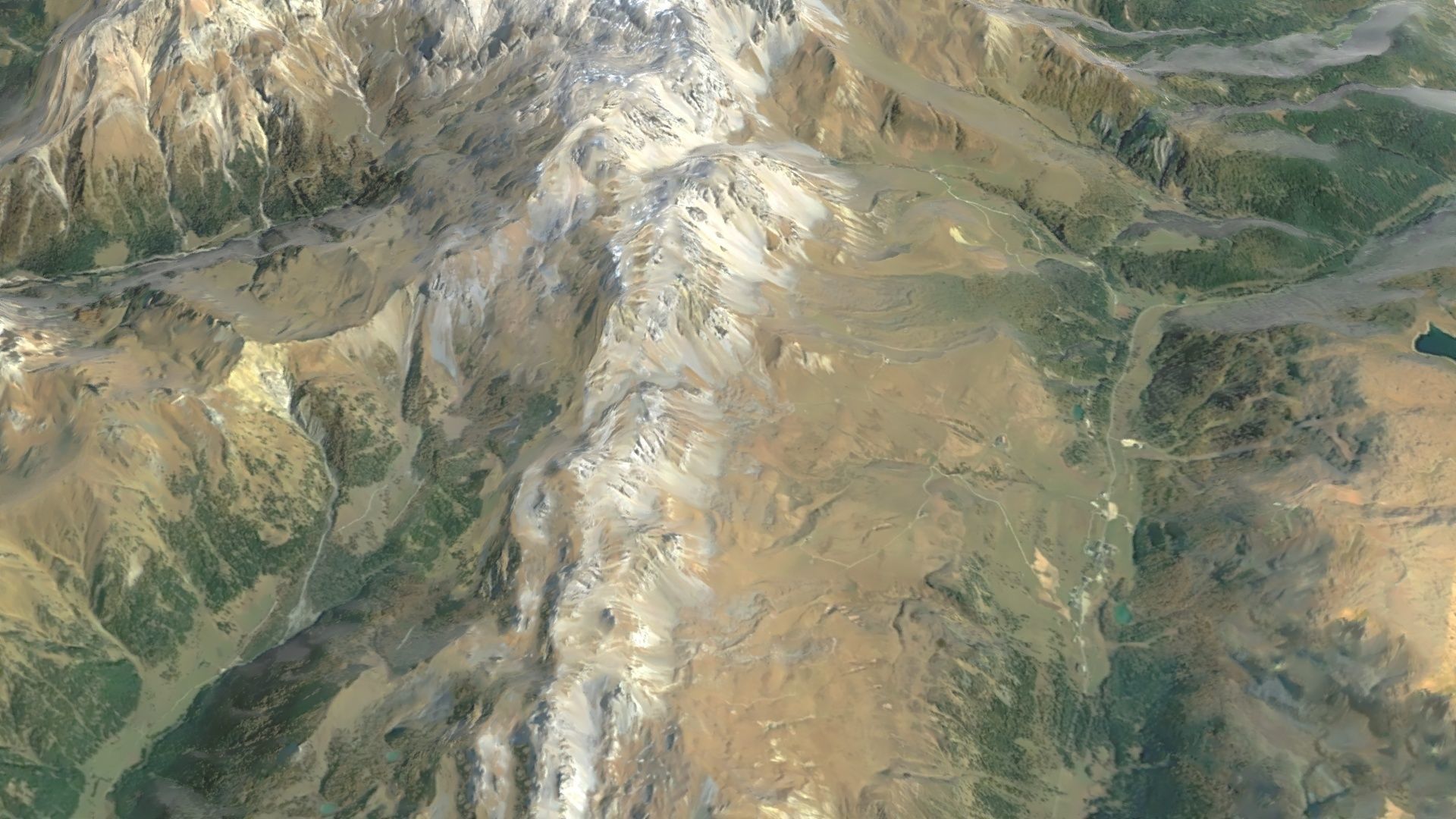 Dolomite Mountain Terrain 01 - High and Low Poly Versions 3D model_19