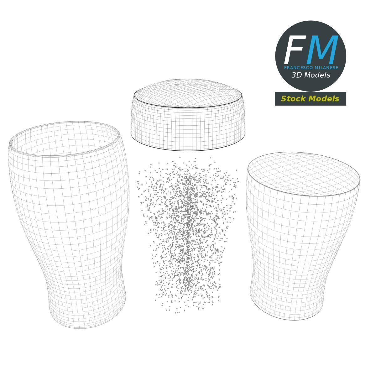 Glass with beer 9 3D model_8