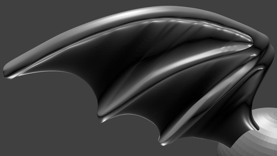 statuette bat 3D print model_4