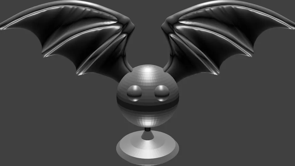 statuette bat 3D print model_0