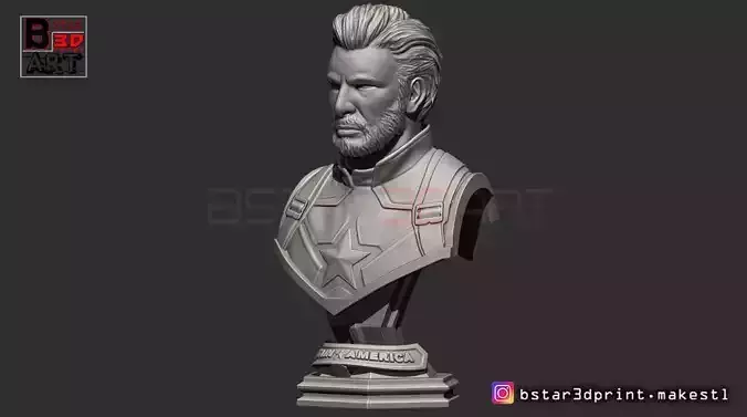 Captain America Bust - Without Helmet - from Marvel