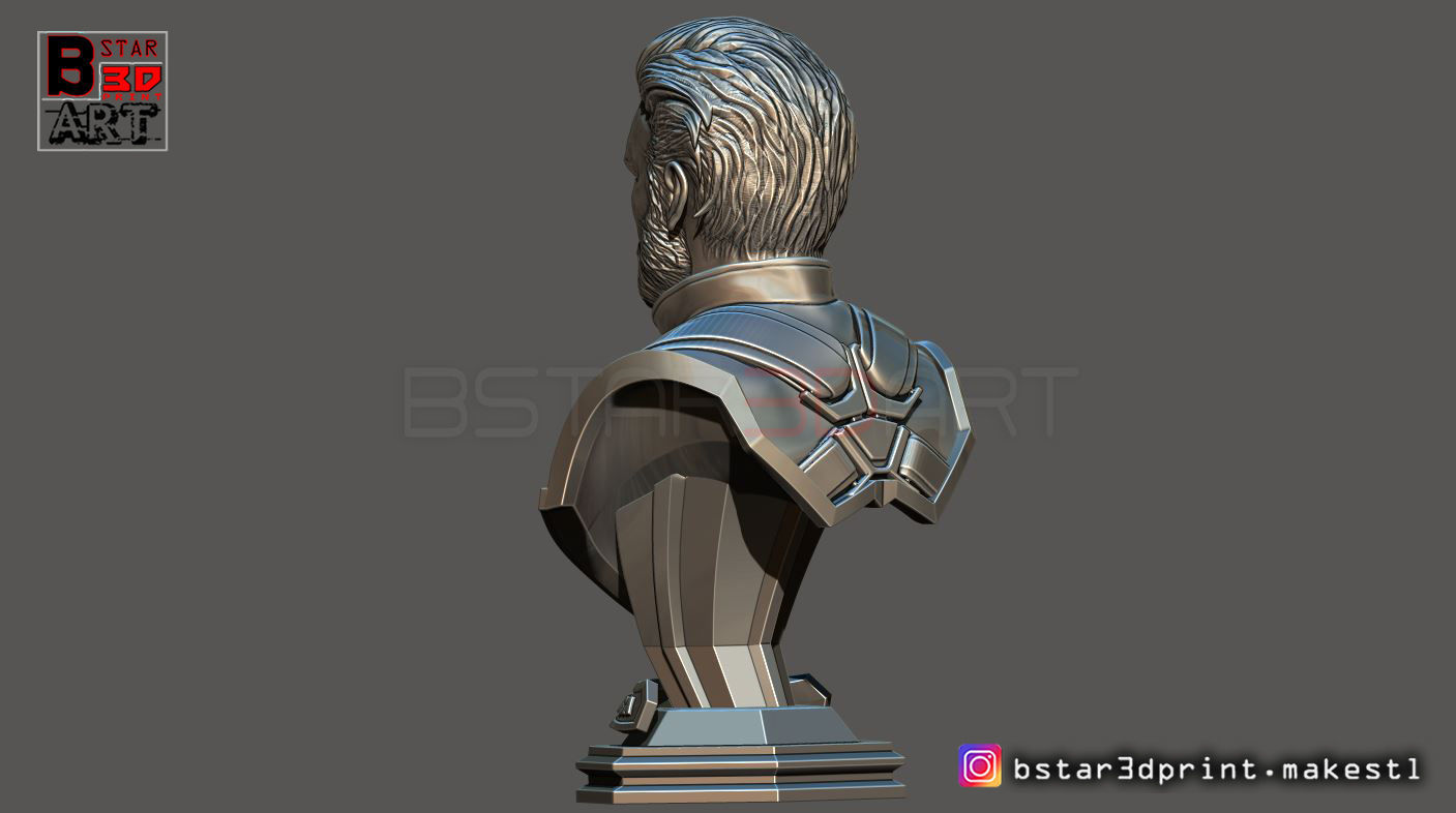 Captain America Bust - Without Helmet - from Marvel 3D print model_4