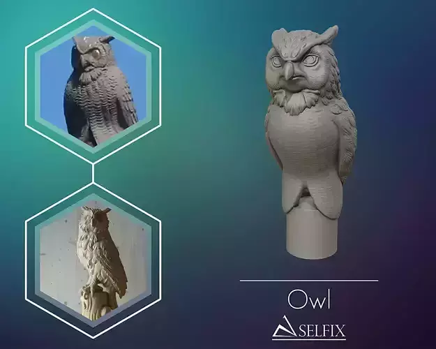 OWL  sculpture Ready to Print