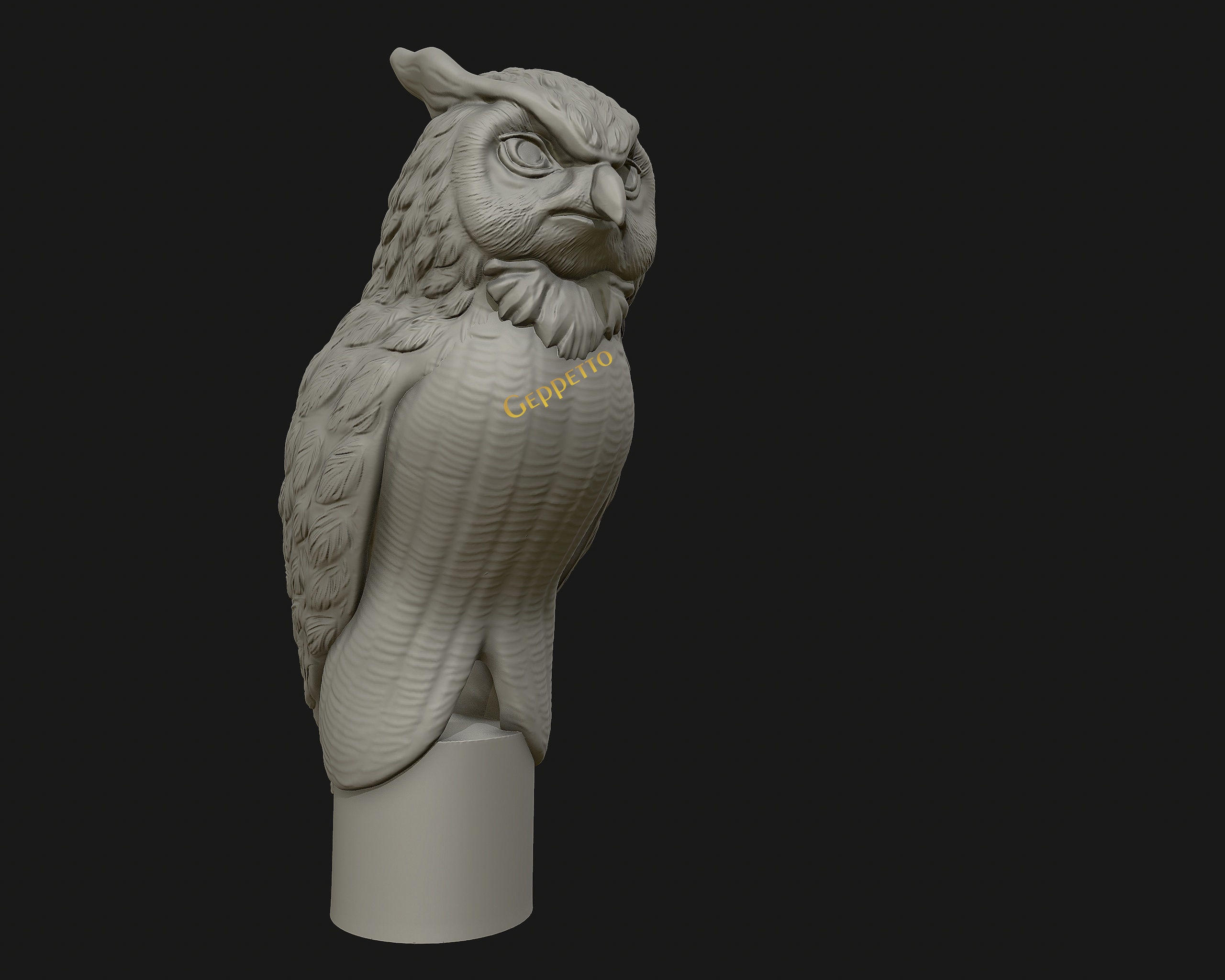OWL  sculpture Ready to Print 3D print model_34