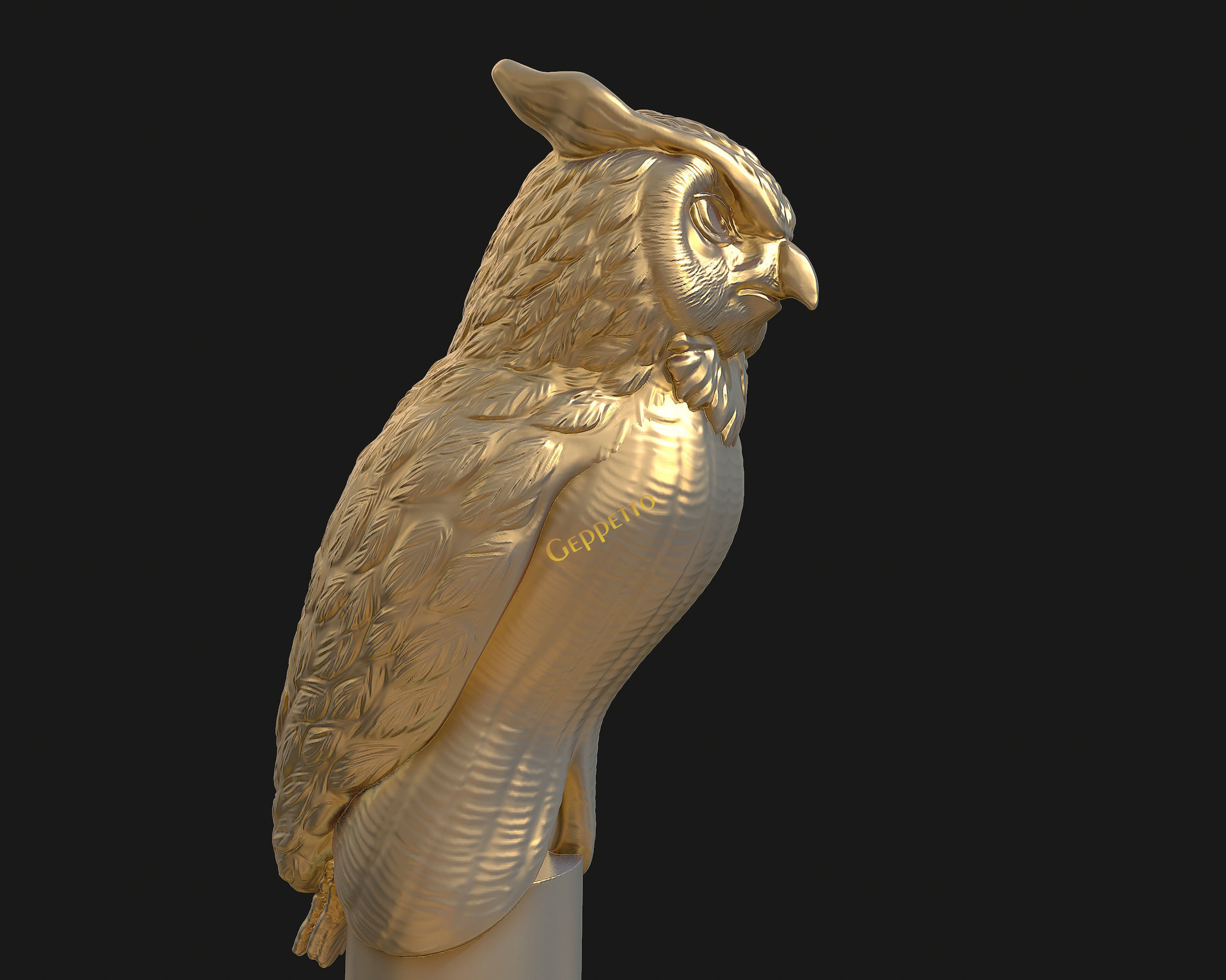 OWL  sculpture Ready to Print 3D print model_23