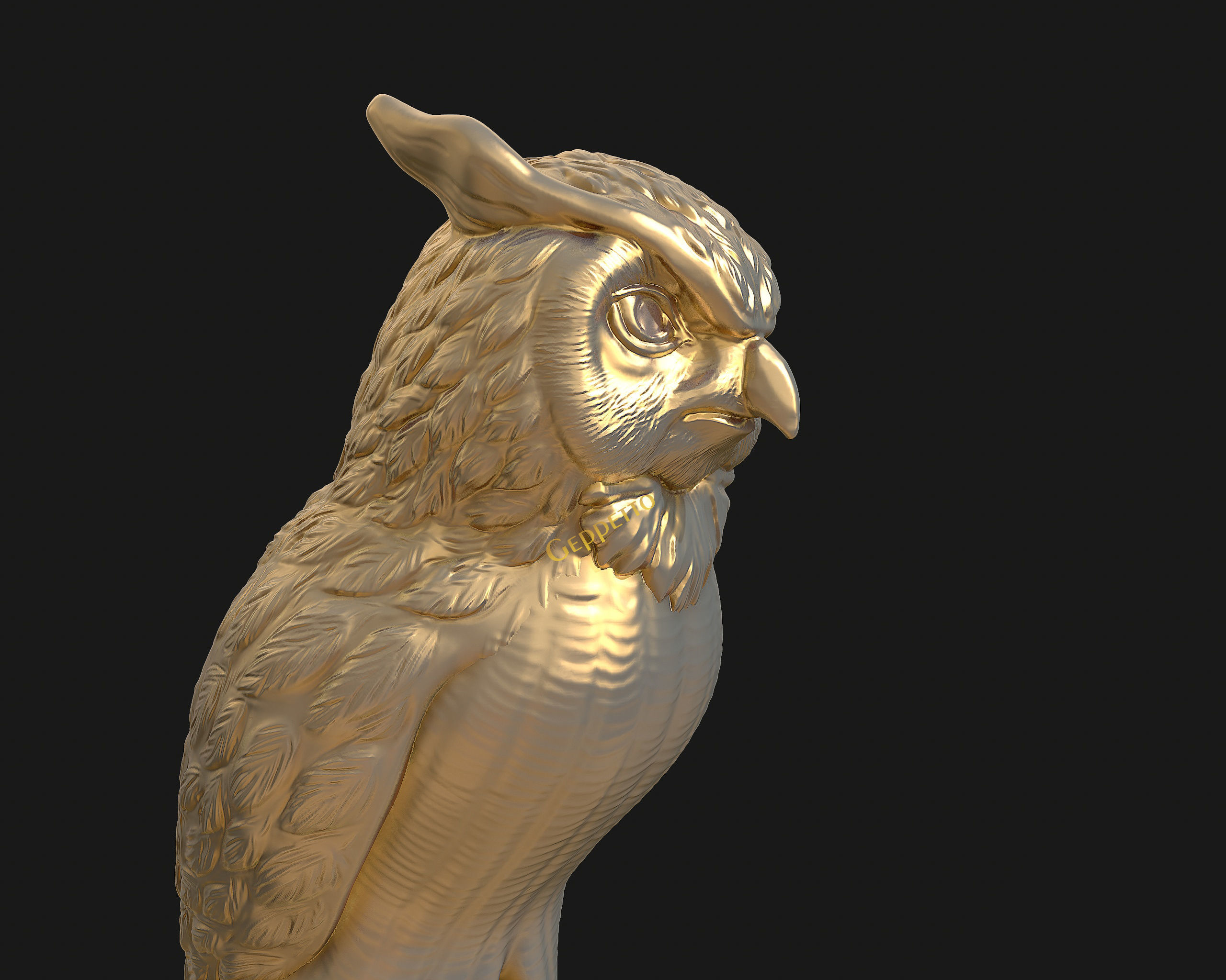 OWL  sculpture Ready to Print 3D print model_26