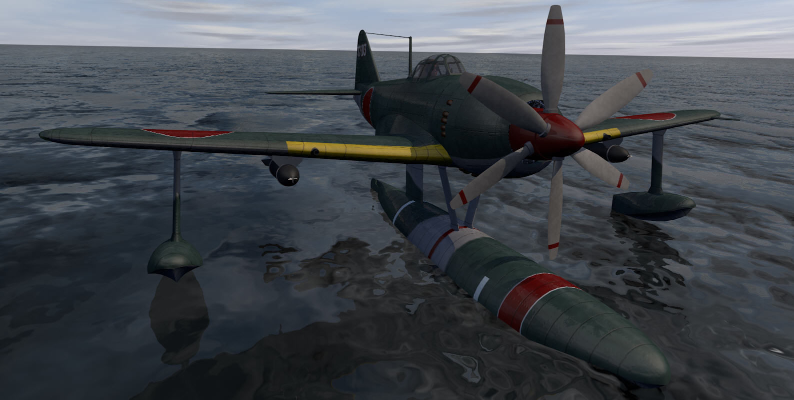 Kawanishi N1K2 Kyofu - aka Rex 3D model_5