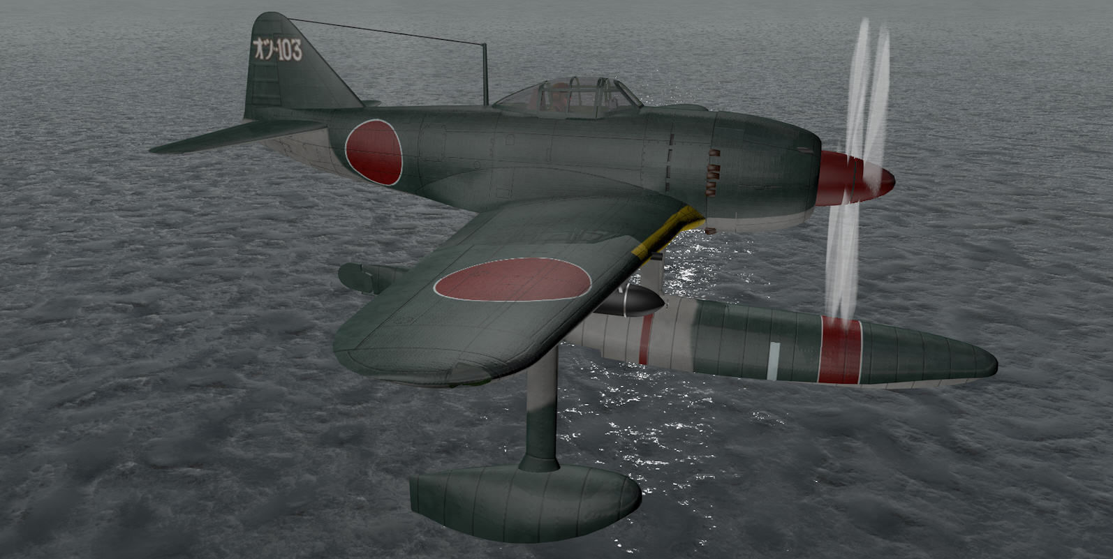 Kawanishi N1K2 Kyofu - aka Rex 3D model_8