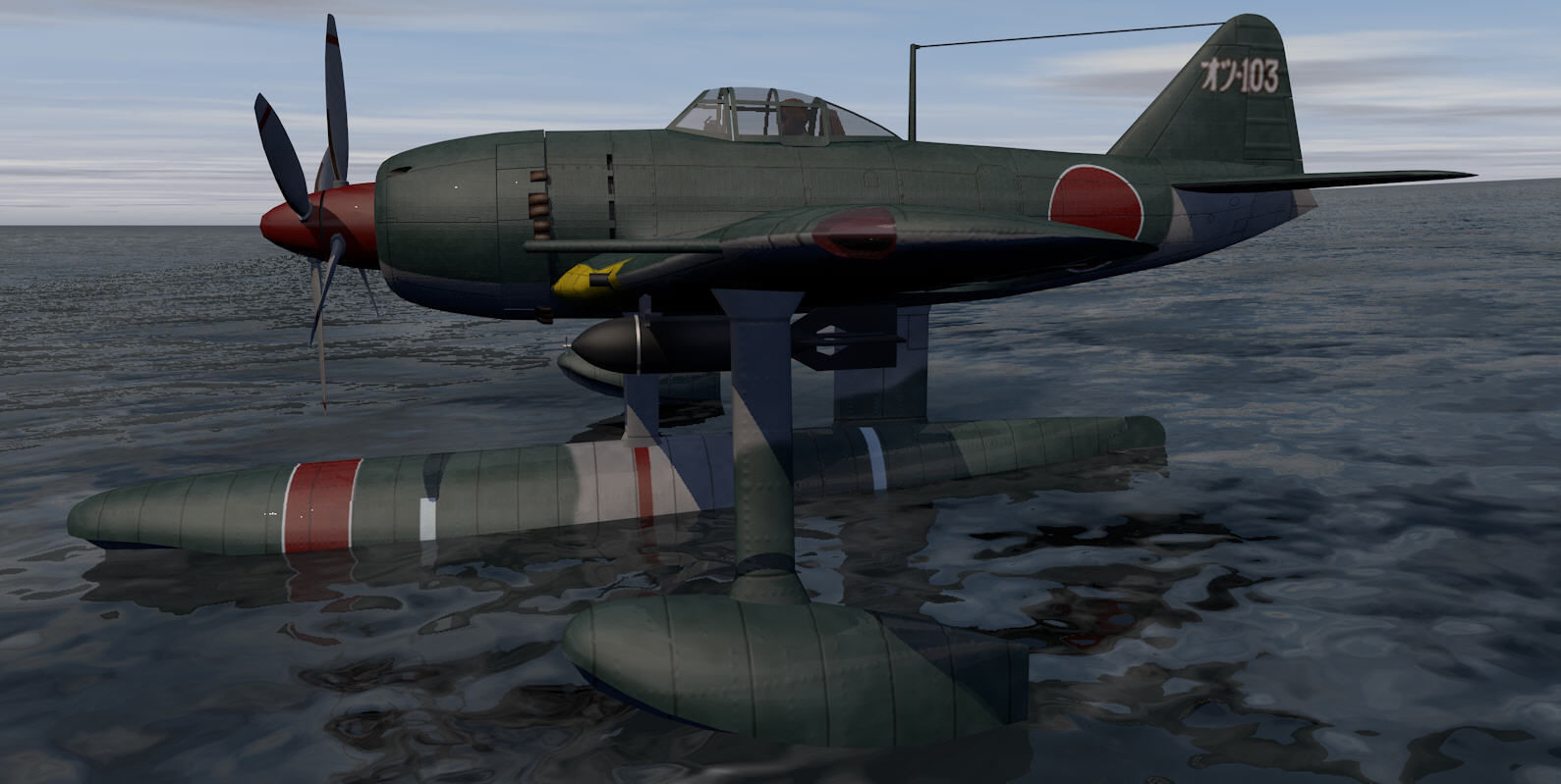 Kawanishi N1K2 Kyofu - aka Rex 3D model_6