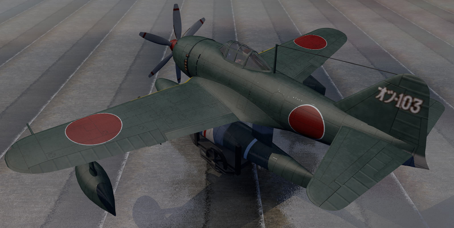 Kawanishi N1K2 Kyofu - aka Rex 3D model_1