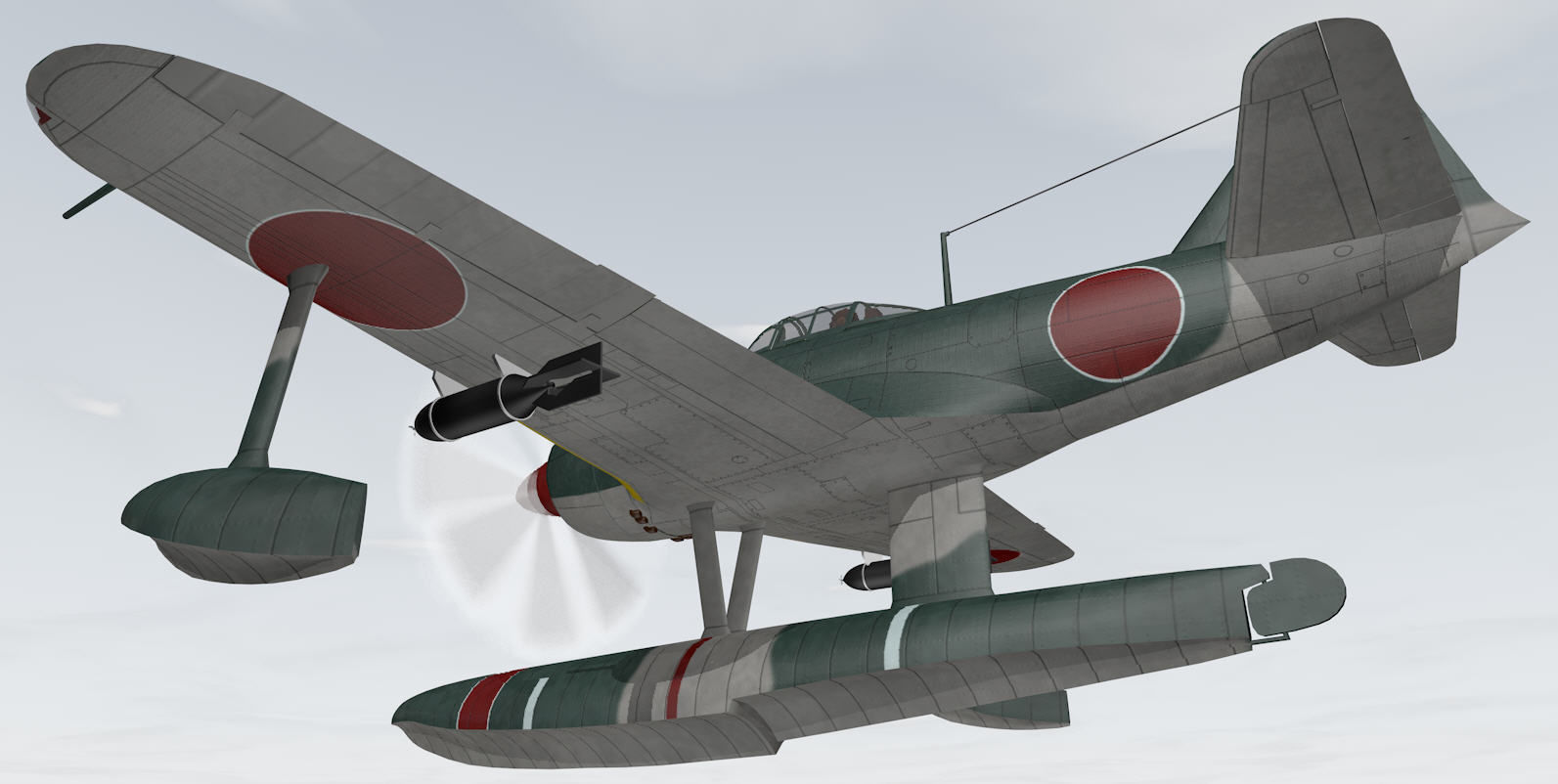 Kawanishi N1K2 Kyofu - aka Rex 3D model_11