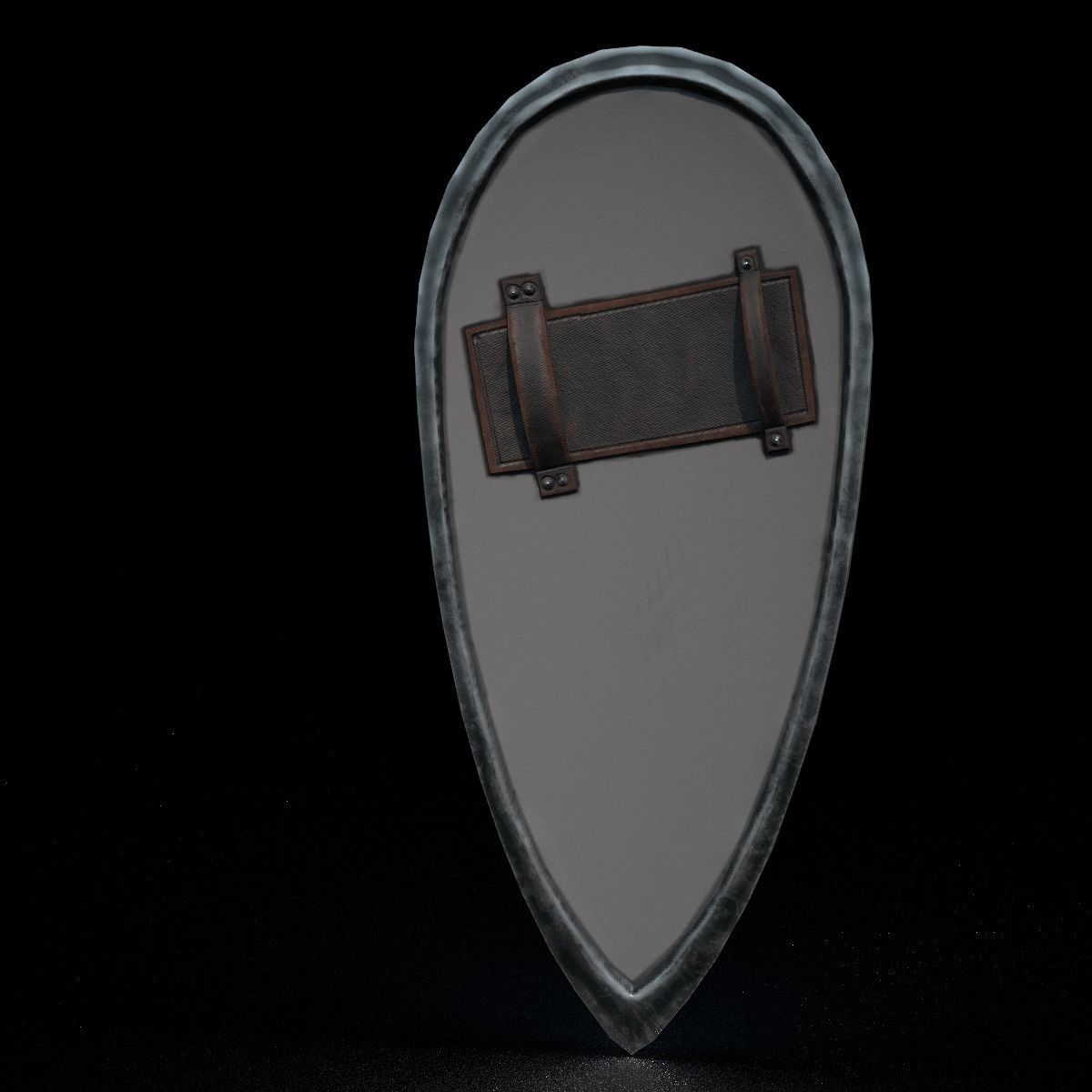 Kite Shield Low-poly 3D model_4