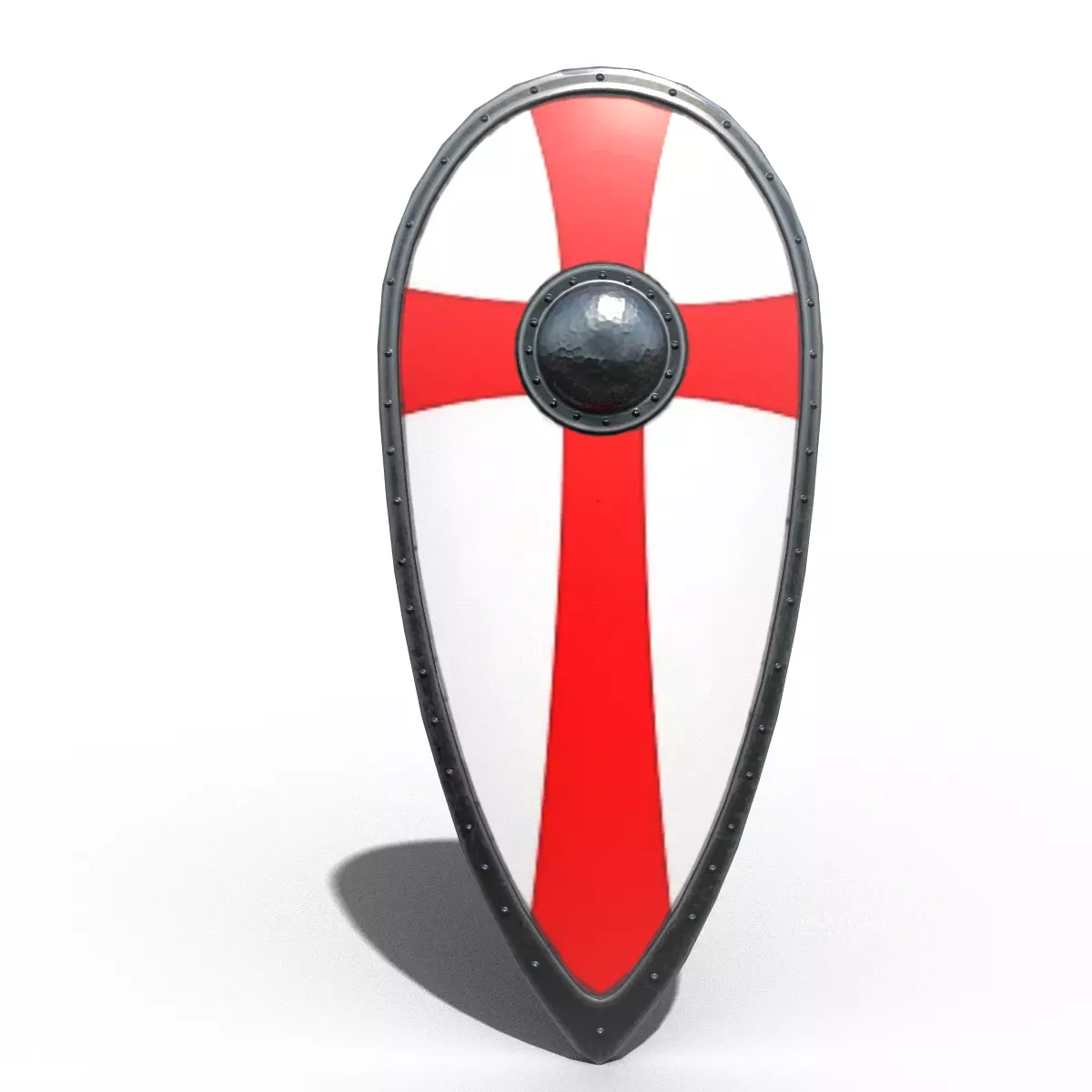 Kite Shield Low-poly 3D model_0