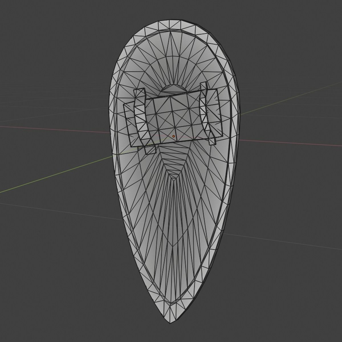 Kite Shield Low-poly 3D model_7