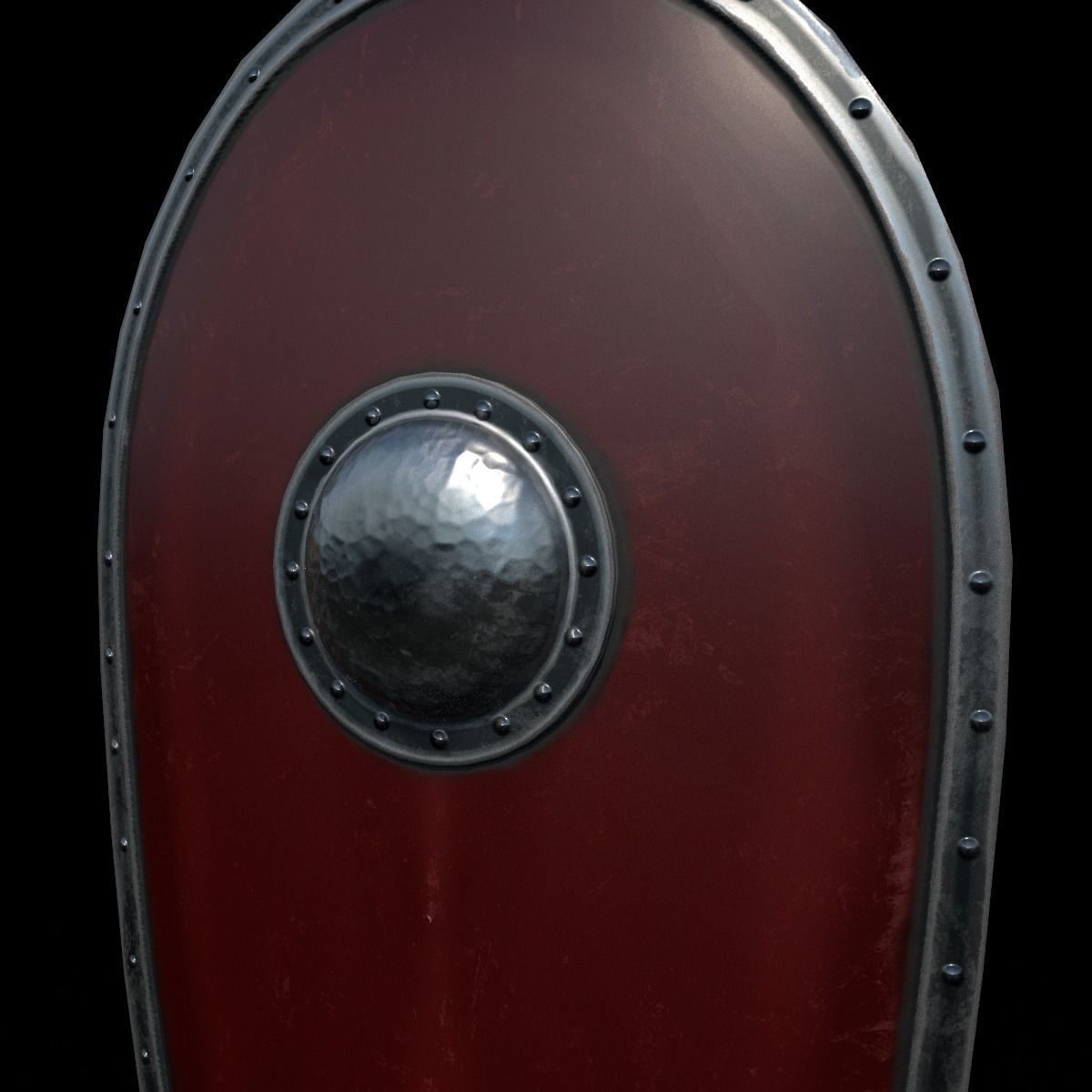 Kite Shield Low-poly 3D model_5