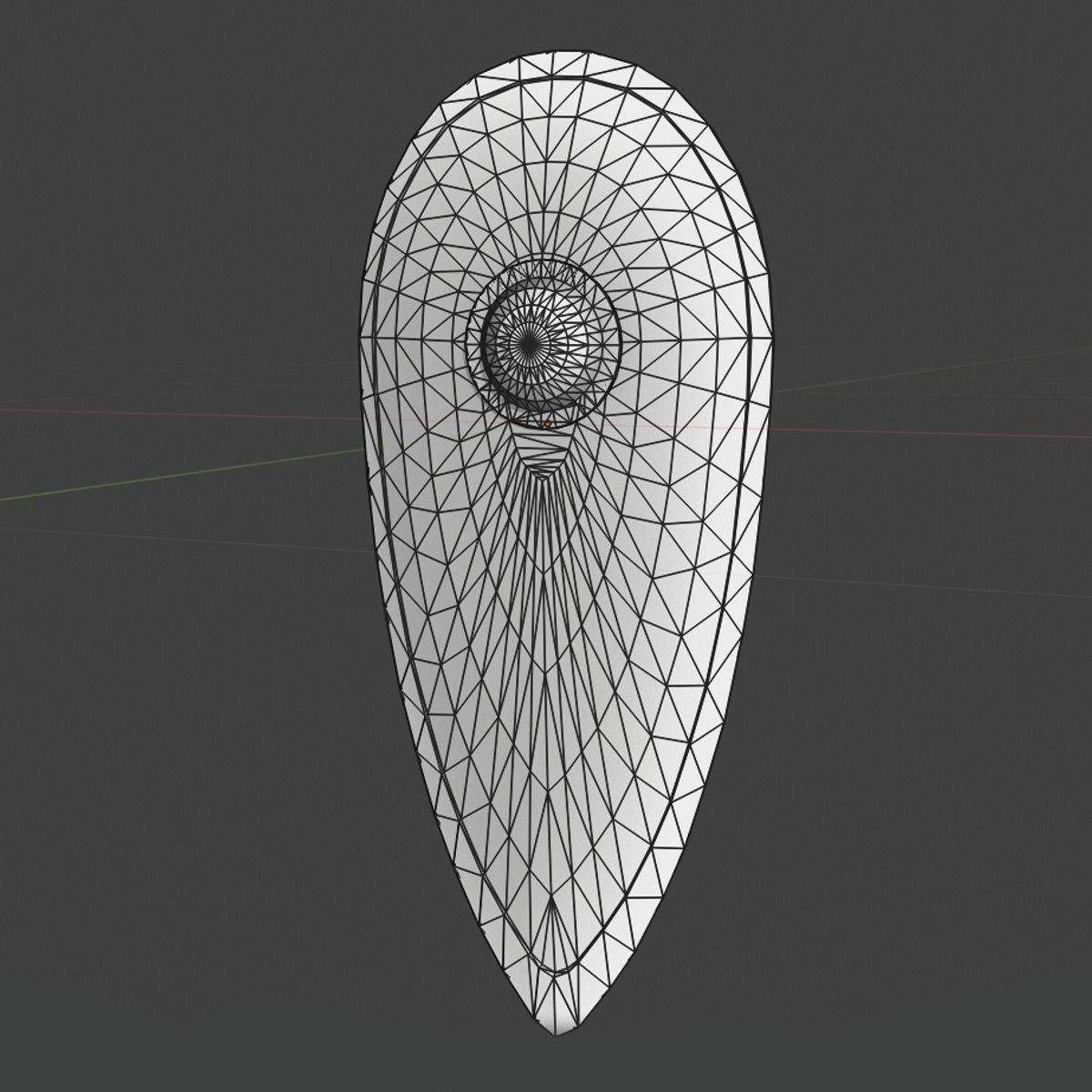 Kite Shield Low-poly 3D model_6