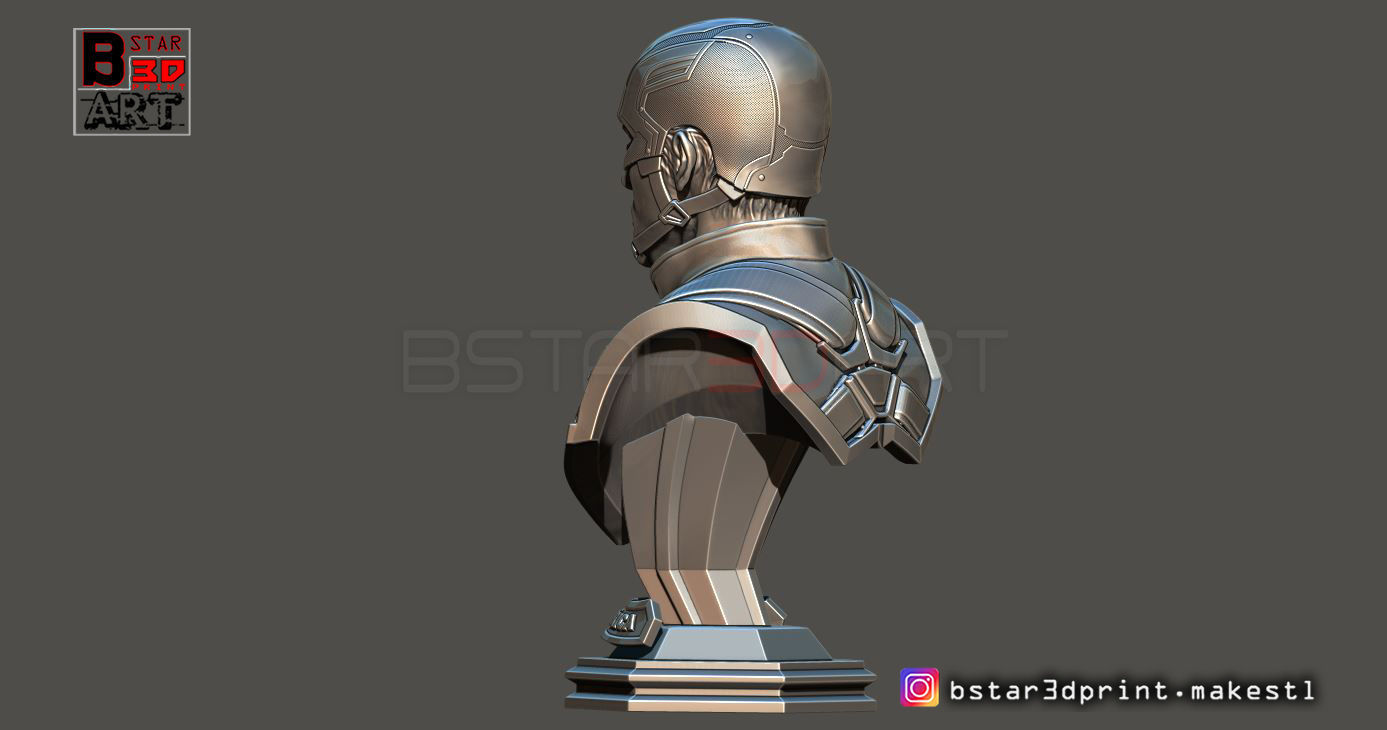 Captain America Bust - with 2 Heads from Marvel 3D print model_11