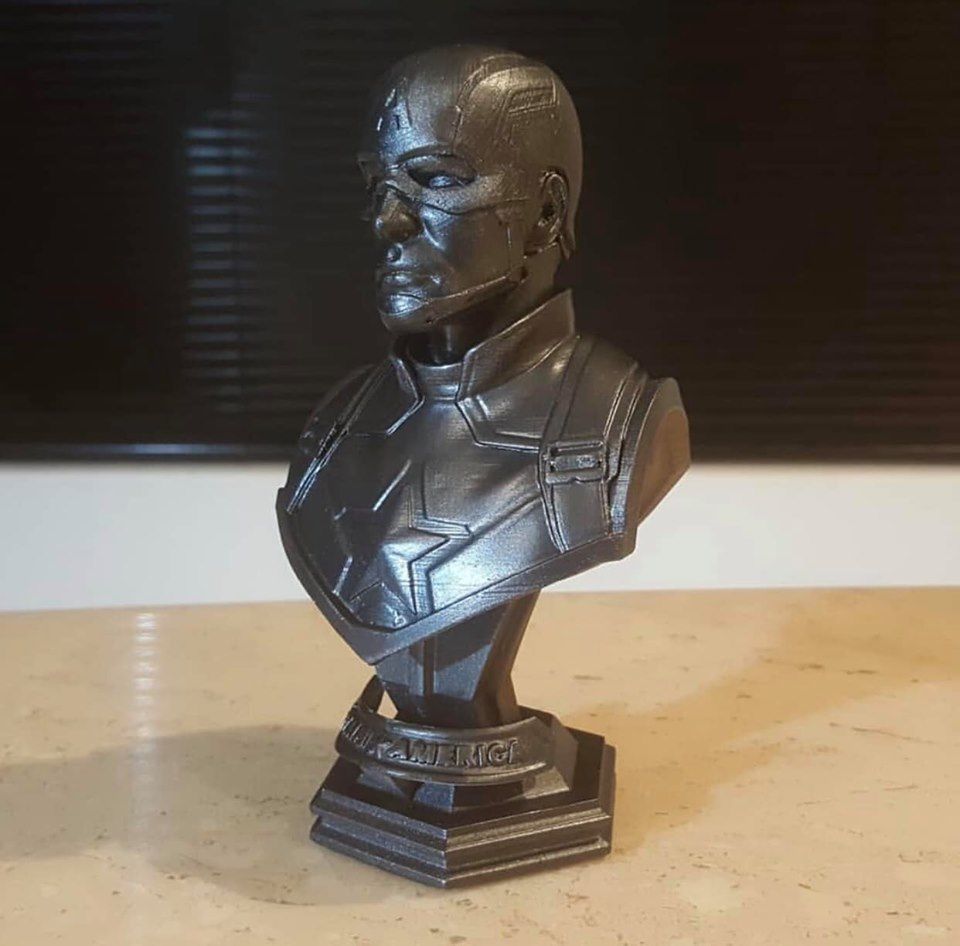 Captain America Bust - with 2 Heads from Marvel 3D print model_1