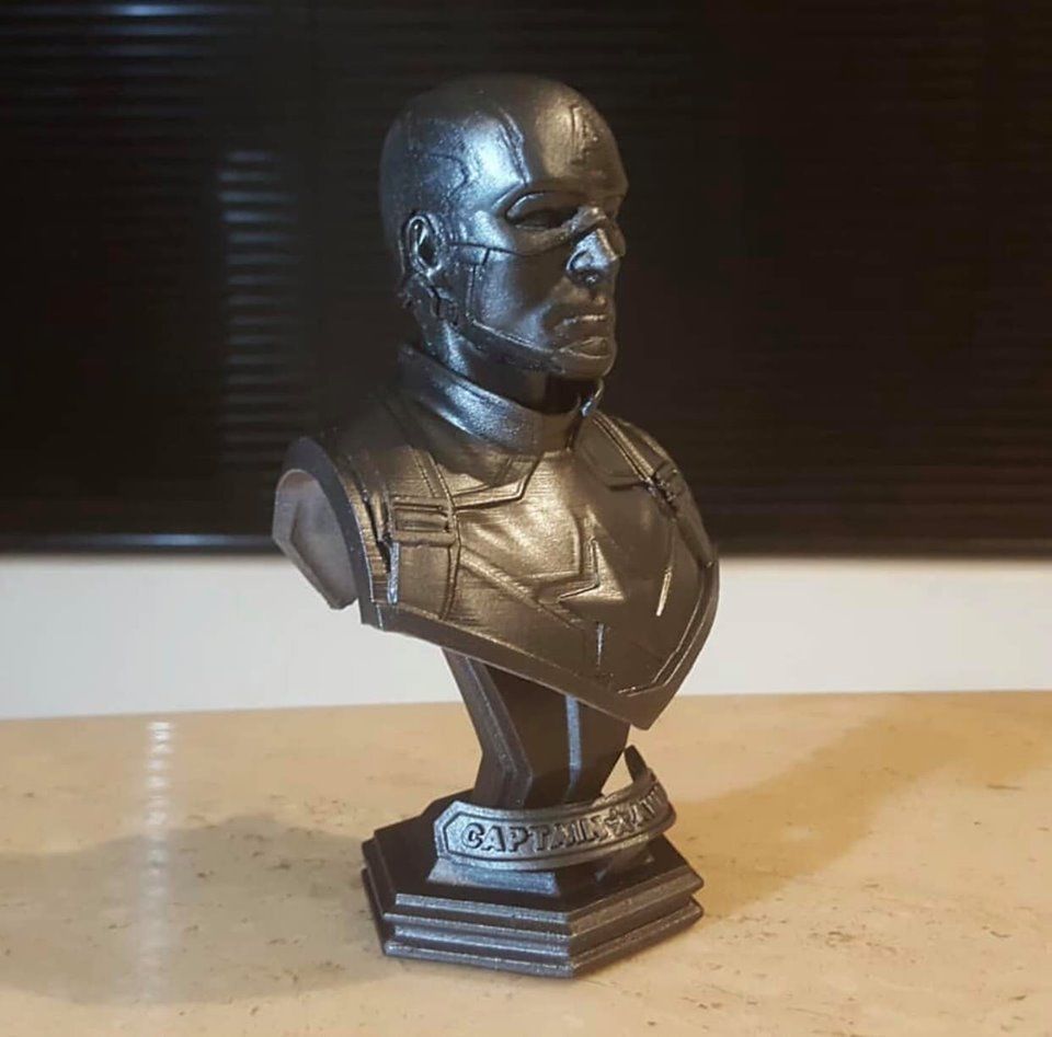 Captain America Bust - with 2 Heads from Marvel 3D print model_28