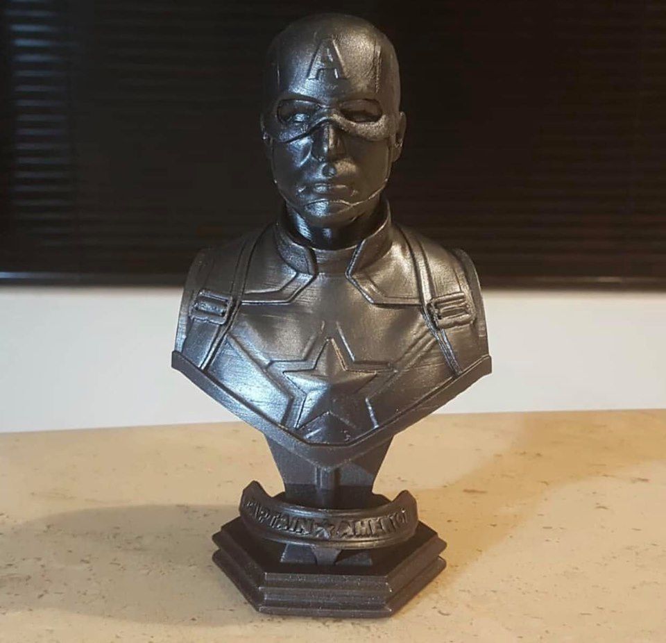 Captain America Bust - with 2 Heads from Marvel 3D print model_29