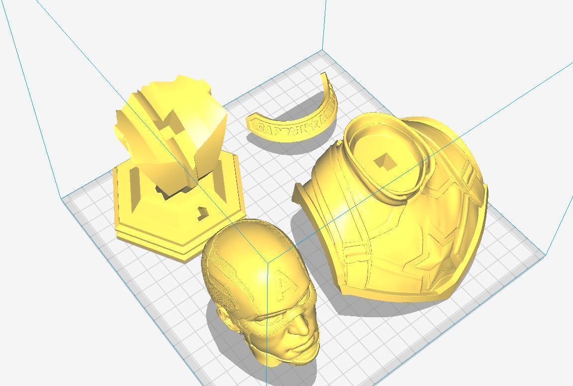 Captain America Bust - with 2 Heads from Marvel 3D print model_22