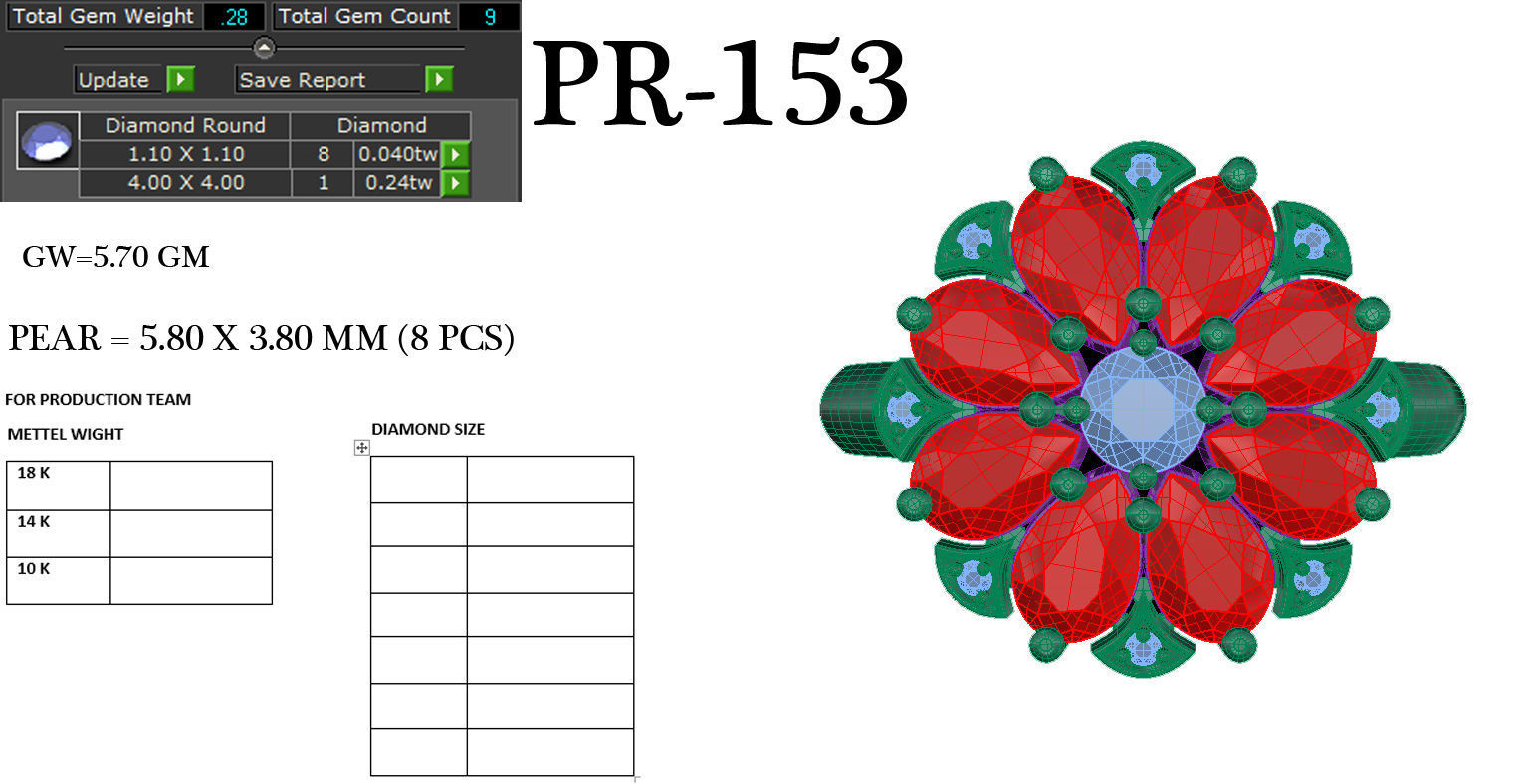 Women cocktail ring 3dm render detail 3D print model 3D print model_5