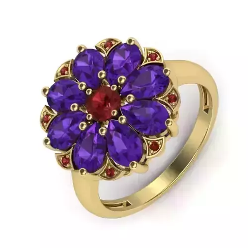 Women cocktail ring 3dm render detail 3D print model