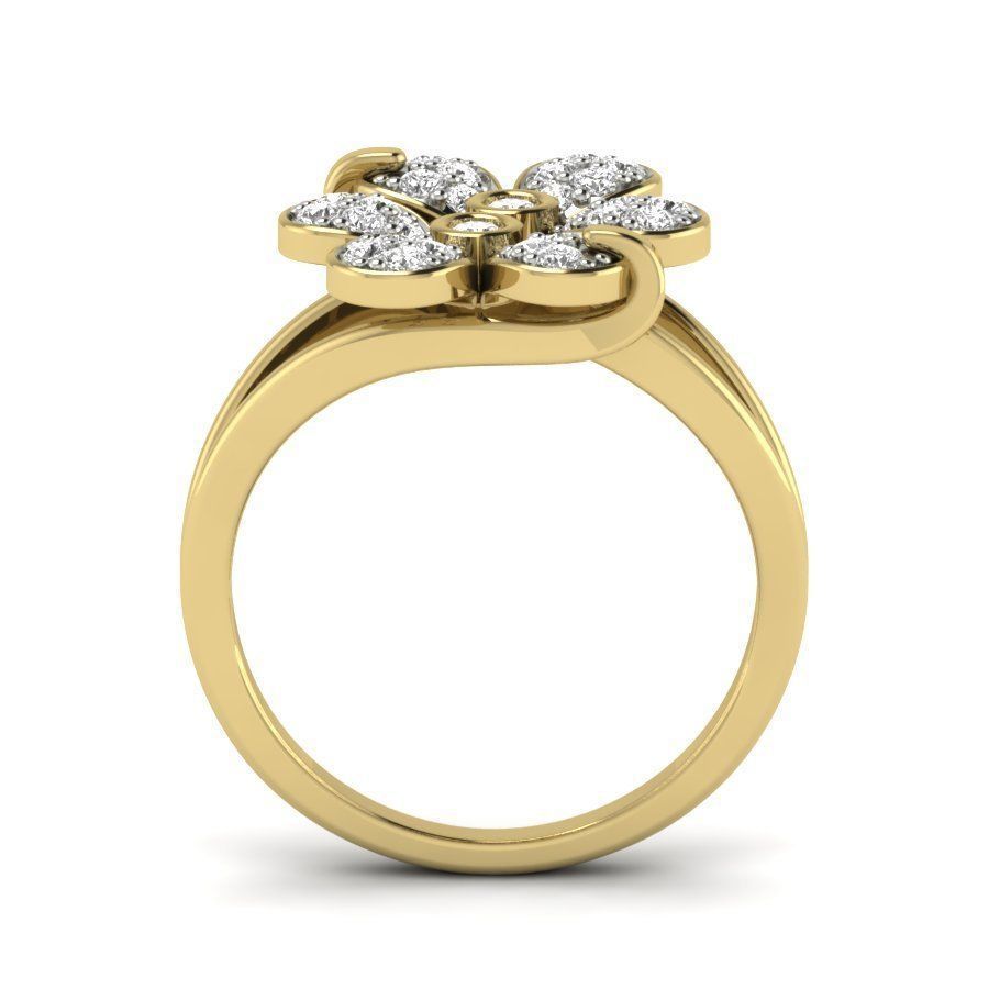 Women flower ring 3dm render detail 3D print model 3D print model_2