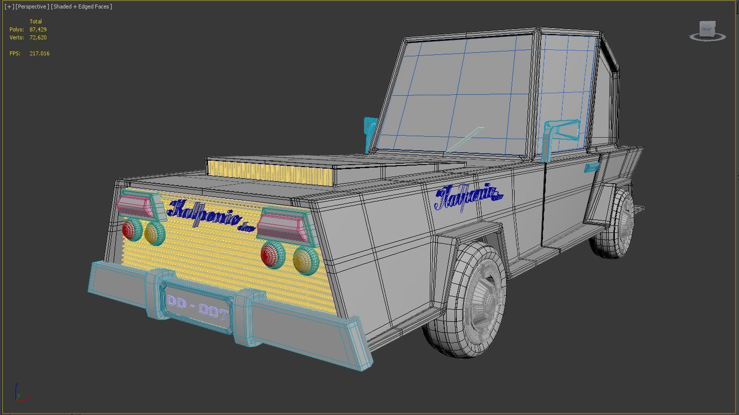 Cartoon Toy Car 3D model_6