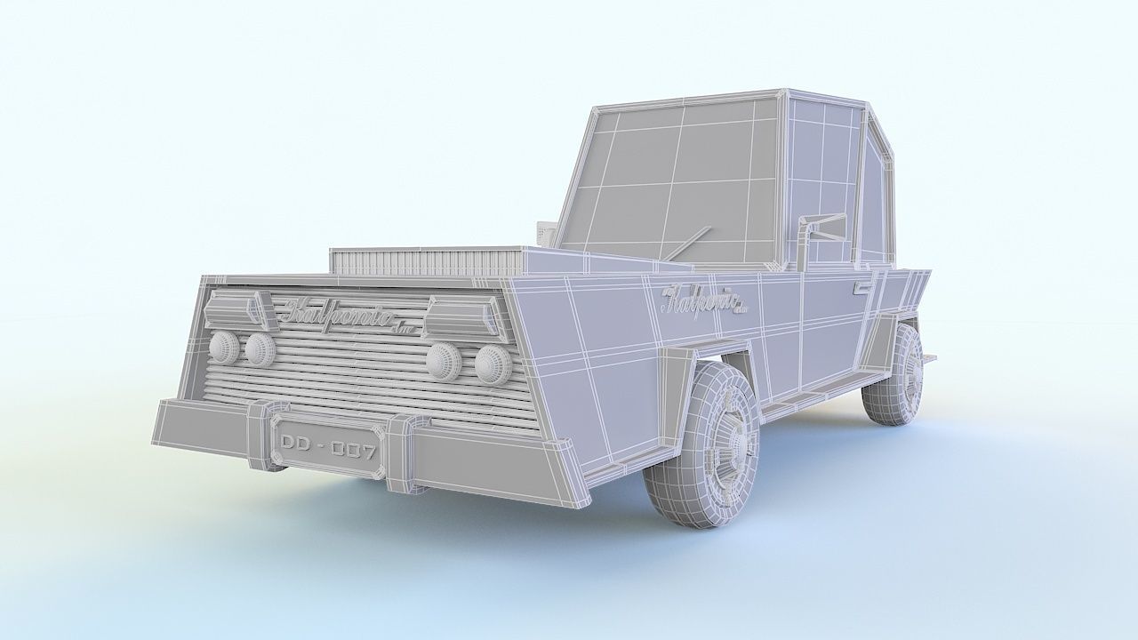 Cartoon Toy Car 3D model_4