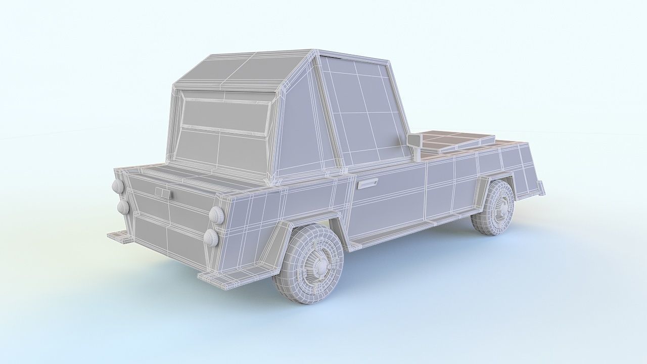 Cartoon Toy Car 3D model_5