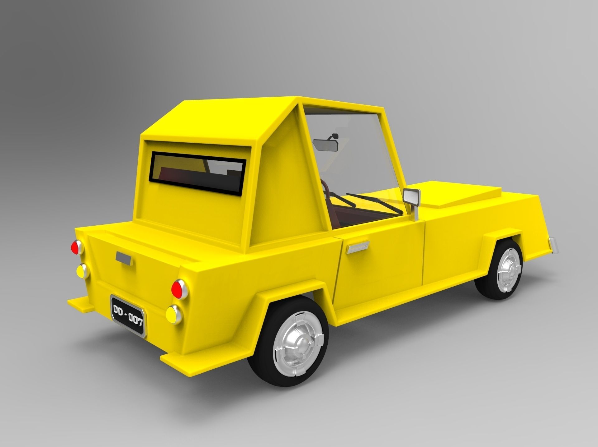 Cartoon Toy Car 3D model_2