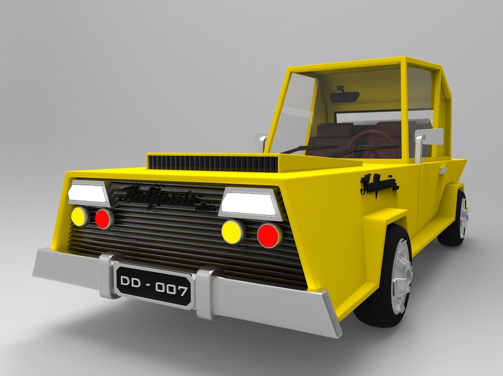Cartoon Toy Car 3D model_1