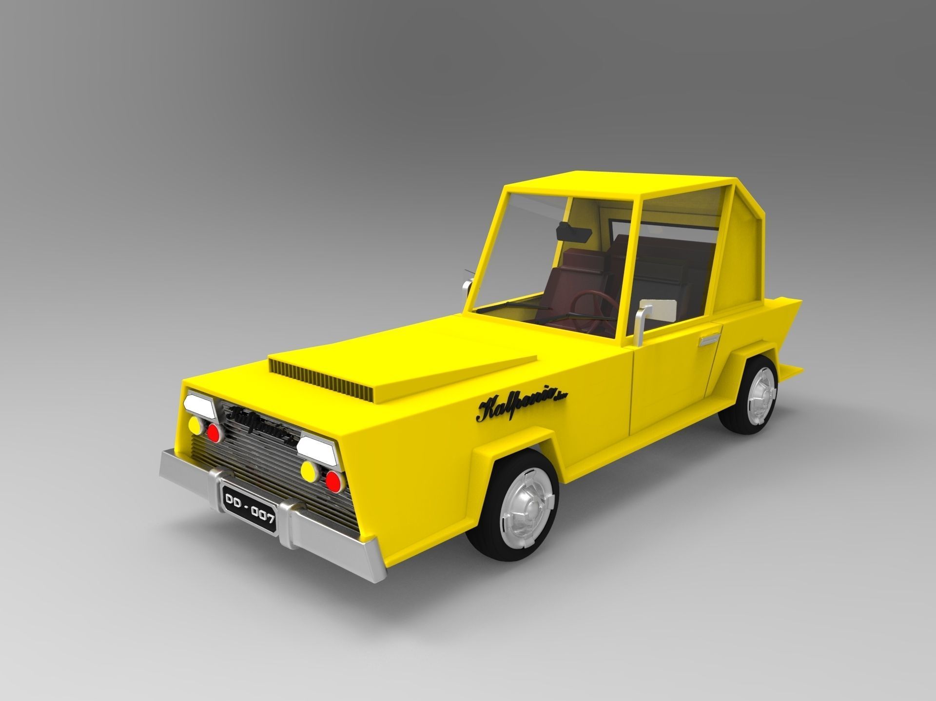 Cartoon Toy Car 3D model_7