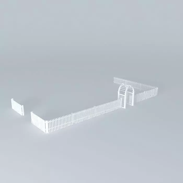 FENCE and gate 3D model_0