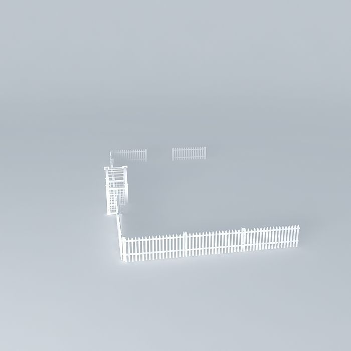 FENCE and gate 3D model_2