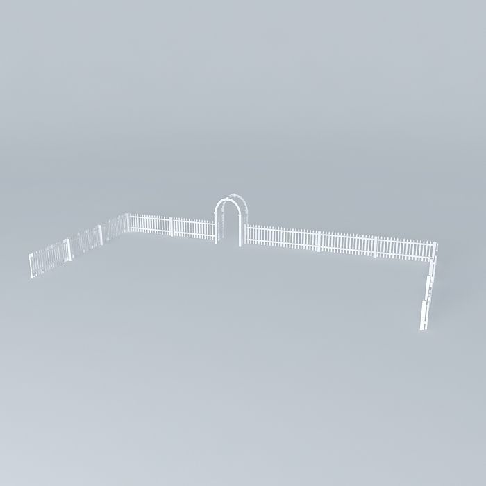 FENCE and gate 3D model_1