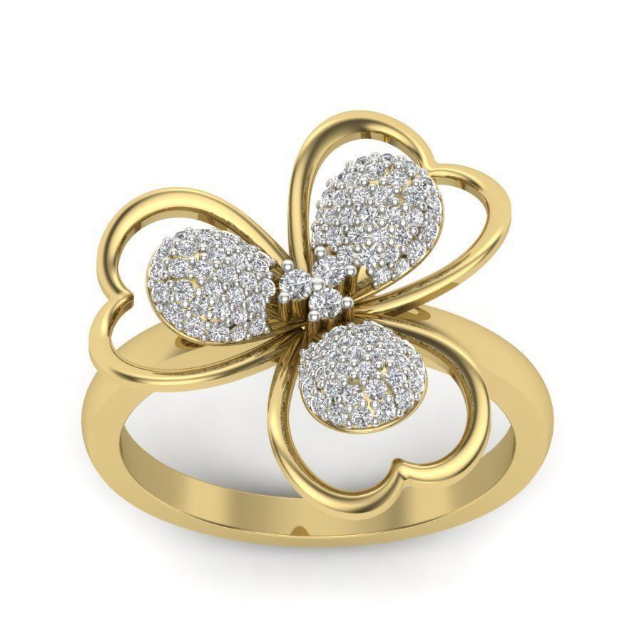 Women flower ring 3dm render detail 3D print model 3D print model_1