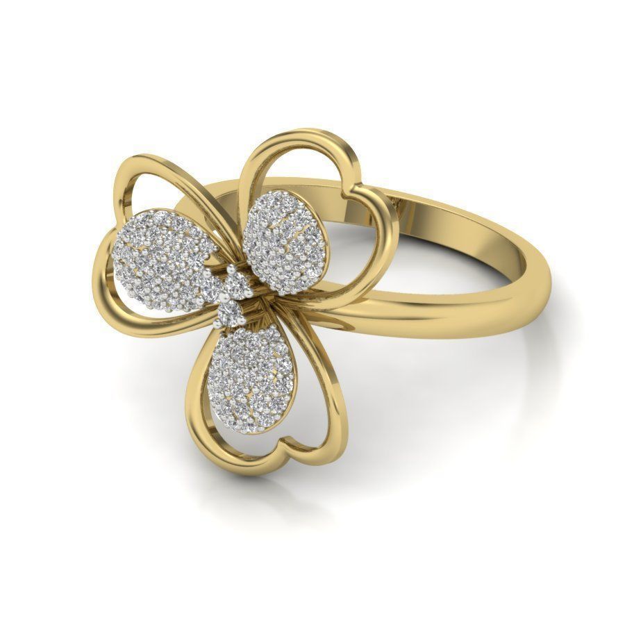 Women flower ring 3dm render detail 3D print model 3D print model_4
