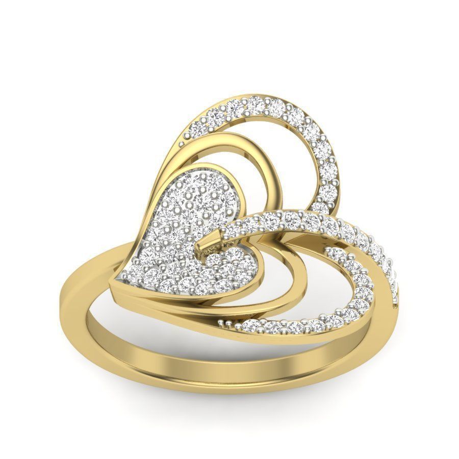 Women heart ring 3dm render detail 3D print model 3D print model_1
