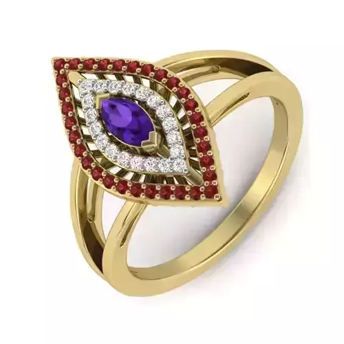 Women cocktail ring 3dm render detail 3D print model