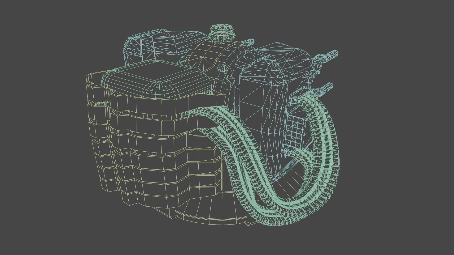 Sci-fi Turret Low-poly 3D model_15