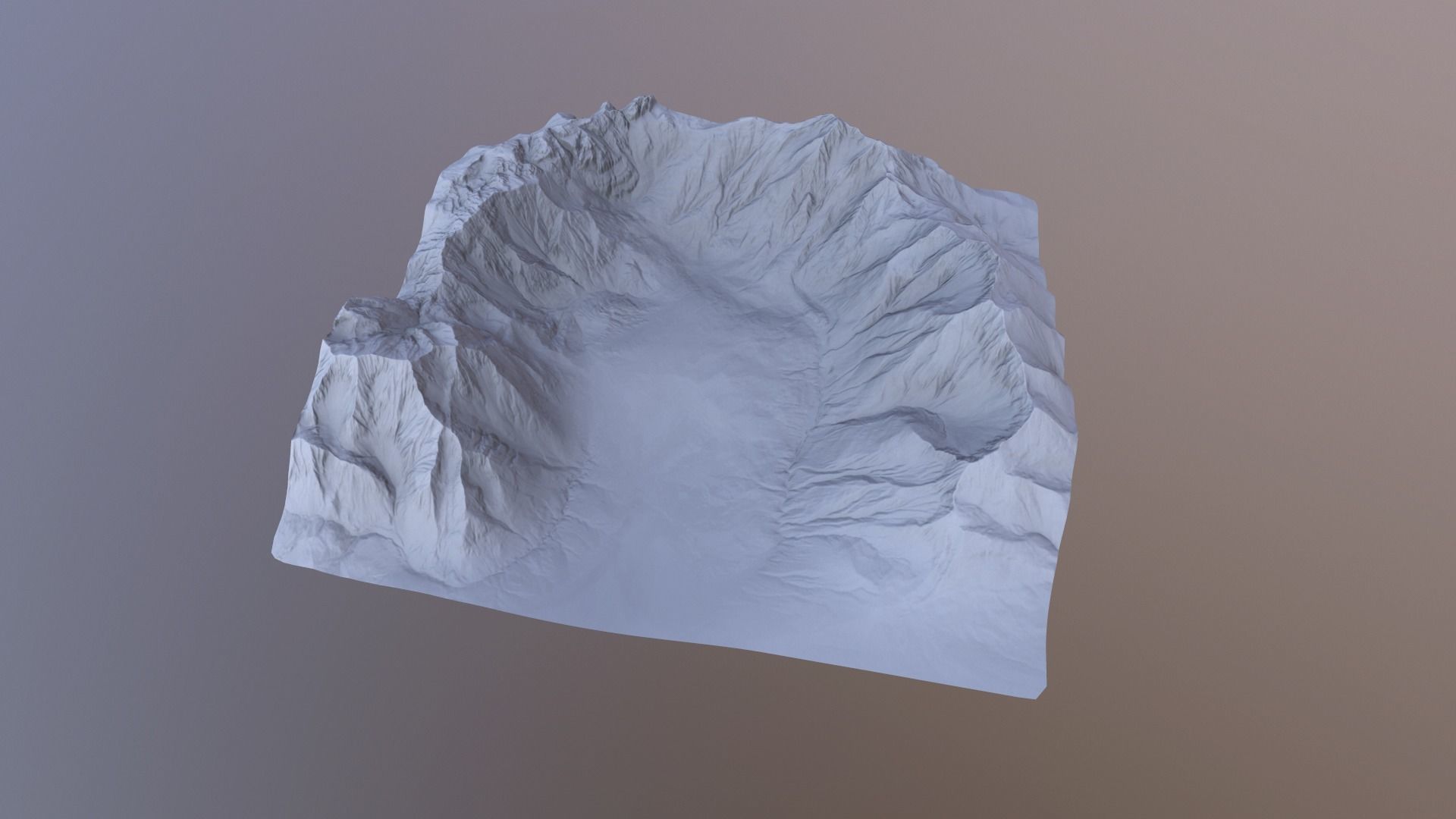 Terrain mountain Low-poly 3D model_7