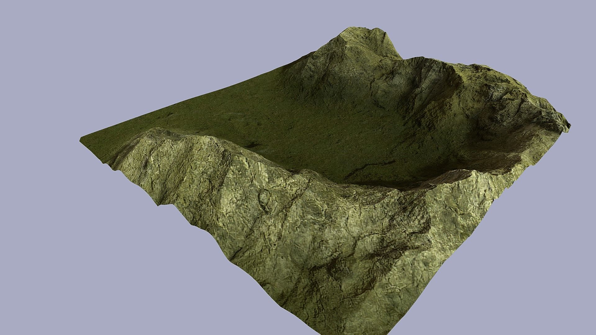 Terrain mountain Low-poly 3D model_4
