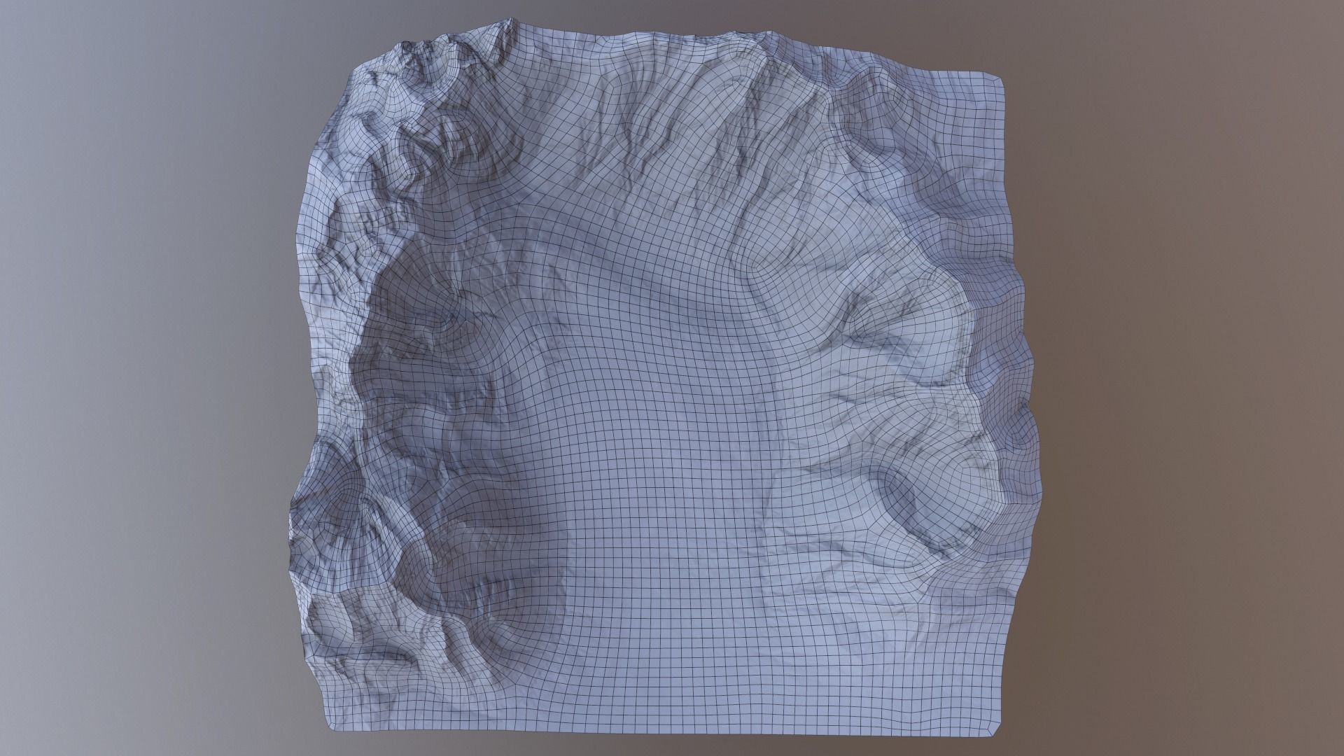 Terrain mountain Low-poly 3D model_8
