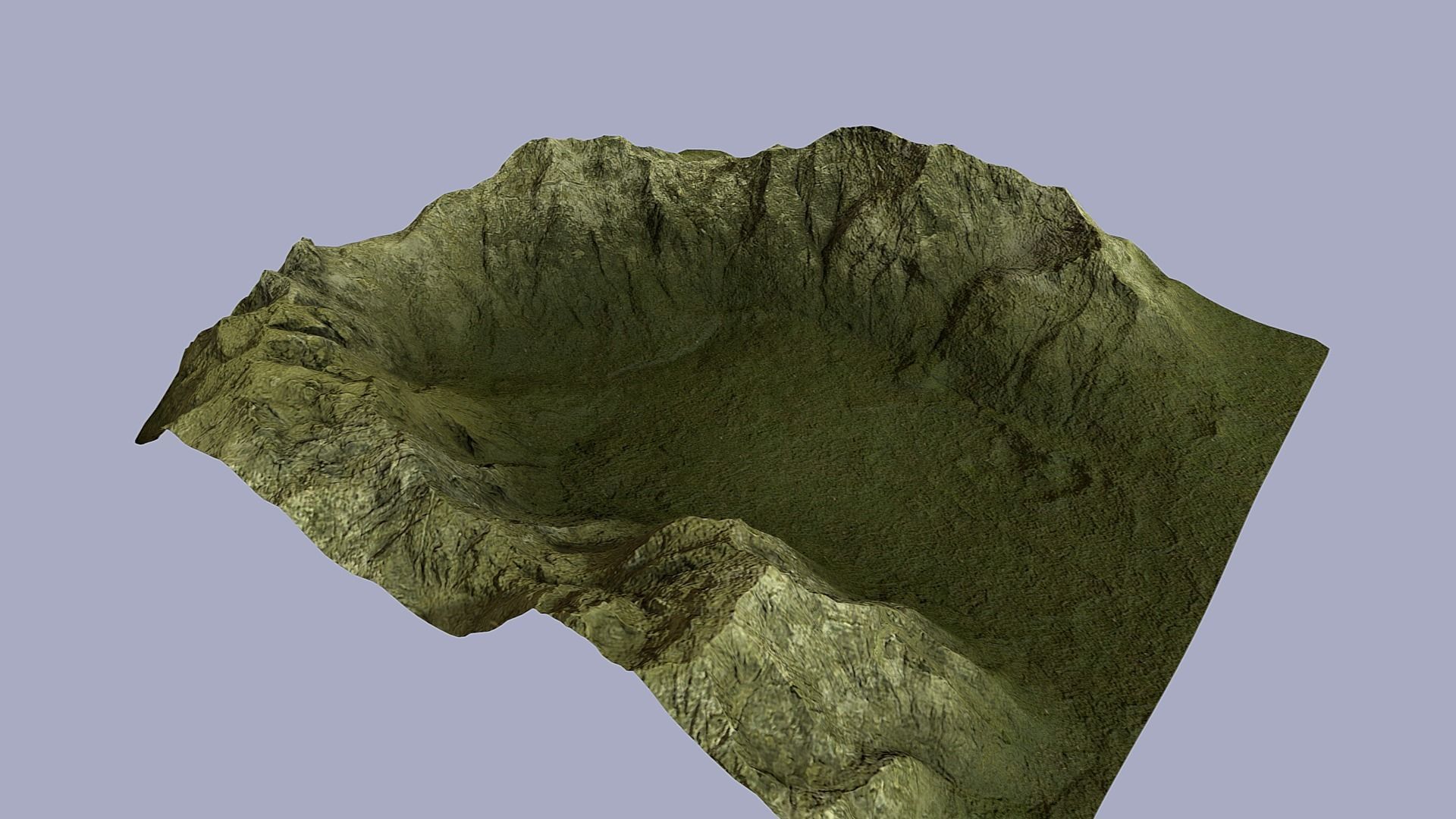 Terrain mountain Low-poly 3D model_3